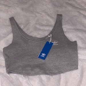Grey Adidas Cropped Tank